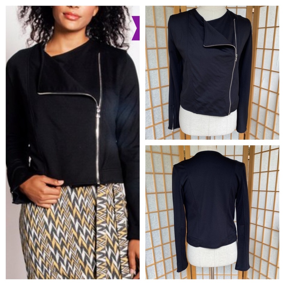 Shay & Coco Black Moto Jacket SZ S
